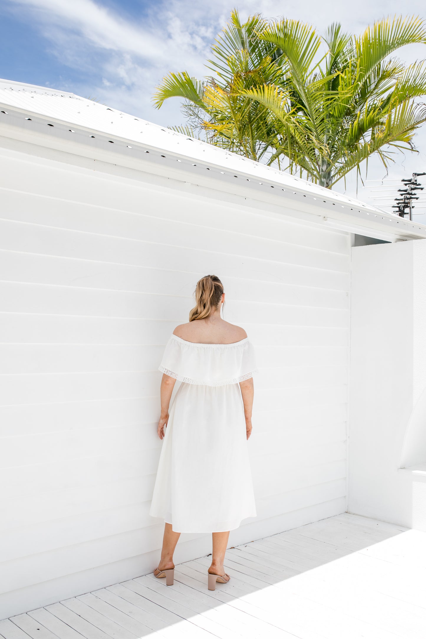 Piper - White Linen Dress